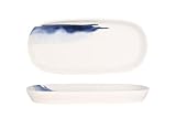 Garantie Edge chip Bonna Assiette de service - Blue Wave - Porcelaine - 21 cm - lot de 2