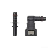 Fuel Line Connect Set, Set 9,49 mm ID6 Ellenbogen-Schlauchverbinder mit Stecker, Schnellspanner, Kraftstoffleitungsverschraubung, Benzinrohr