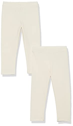 Amazon Aware Toddler Girls' Cotton Stretch Jersey Legging, Pack Of 2, Ivory, 3T #TOP7