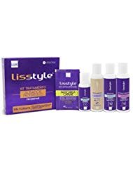 KERATIN TREATMENT FREE FORMOL LISSTYLE L´MAR 4 STEP Straightening treatment Blowout KIT No Formol with Carbocysteine No Smell, No Itching- STRAIGHTENS EXTREME CURLY HAIR STRONG HAIR RELAXER