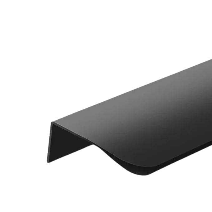 Sleek Hidden Cabinet Handles – Long Aluminum Alloy Pulls for Kitchen & Furniture Black 500mm