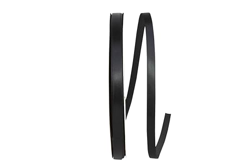 Reliant Ribbon 5150-031-15C Single Face Sfs Satin Ribbon, 3/8 Inch X 100 Yards, Black