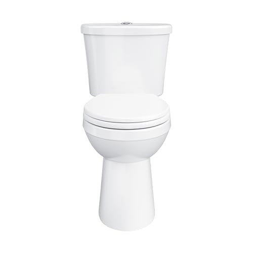Gerber Maxwell Select Round Dual-Flush 1.0/1.28 GPF Two-Piece Toilet, ADA Chair Height, 12-in...