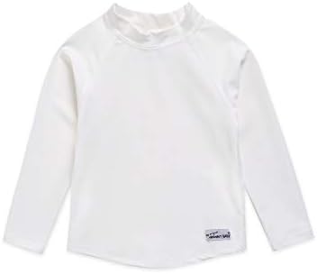 VAENAIT BABY Infant Kids Sun Protection Rashguard Long Sleeve Swim Shirt L.Oasis White L
