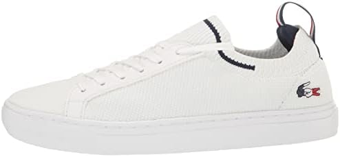 Lacoste Kids La Piquee Sneaker, WHT/NVY/RED, 4 US Unisex Toddler | Image 7