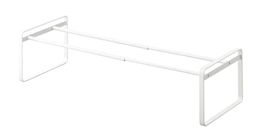 Yamazaki Home Adjustable Shoe Rack-Spacesaving Storage Solution, One Size, White #TOP1