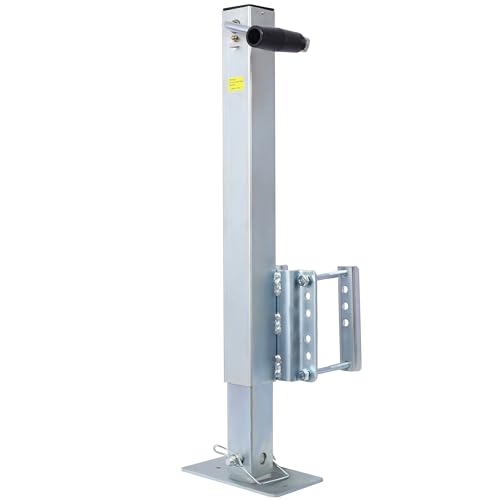 Heavy Duty Trailer Jack - 2500 Lb Capacity, 28.6\" Lift, Fixed Mount w/Drop Leg for Boat, RV, Utility Trailers