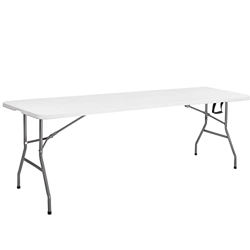 SPRINGOS Partytisch Banketttisch 240x75x 75 cm klappbarer Gartentisch für Gastronomie m. Tragegriff Kofferfunktion Kunststoff Metall In- & Outdoor