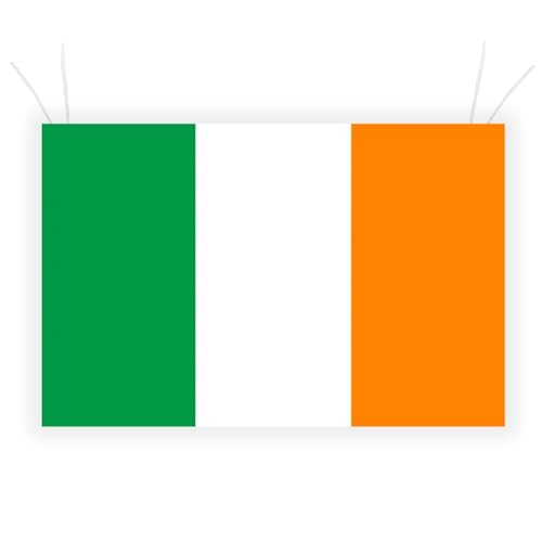 AKH Republic of Ireland National Flag | 76cm x 50cm | Irish Tricolour Fabric Flag with Green White & Orange | Durable Material for Indoor & Outdoor Use | St Patricks Day Parades & Sporting Events