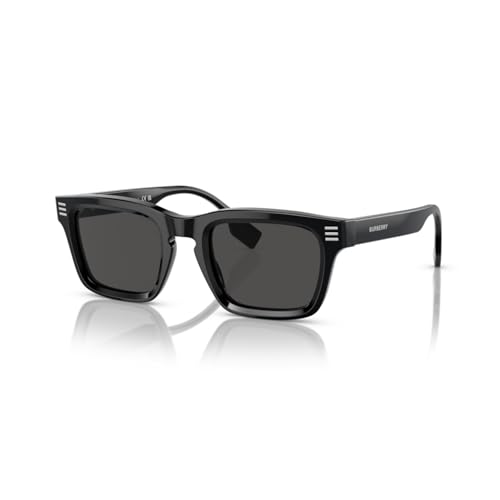 BURBERRY BE4403 300187 51MM Black/Dark Grey Rectangular Sunglasses for Men +Bundle with Accessory Eyewear Kit