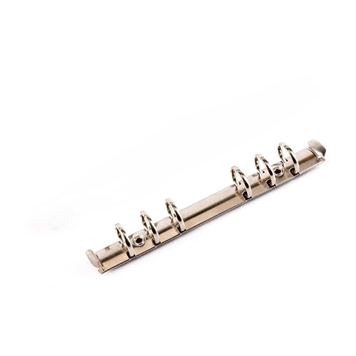 Reemplazo del mecanismo del cuaderno, Paquete de 1 clip de encuadernación en espiral de metal A5 A6, de acero inoxidable y plateado, for carpetas de archivos y diarios.(A6 size)