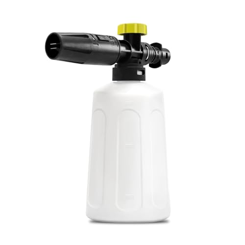 OHAYORI Snow Foam Lance 750ml Pressure Washer Foam Cannon with Adjustable Nozzle 180Bar Soap Dispenser PE Bottle Compatible with Karcher K-Serie K2 K3 K4 K5 K6 K7 Jet Washer for Car Cleaning