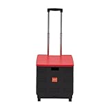 trolley plegable benzi Carrito de mano plegable con 2 ruedas y asa telescópica retráctil que se estira hasta 91 cm