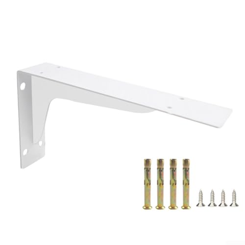 Soporte de trípode resistente para montaje en pared para soporte de estante y encimera con ángulos verticales soldados y revestimiento resistente a la corrosión (18 pulgadas)