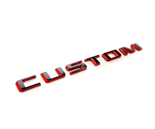 Image of 1Pc 2019-2023 Custom Letter Logo Tailgate Emblem 3D Badge Nameplate (Red Black)