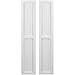 Ekena Millwork ARW101BF311X55WHH Americraft Three Exterior Real Wood Two Equal Panel Framed Board-n-Batten Shutters (Per Pair), 10 1/2"W x 55"H, White
