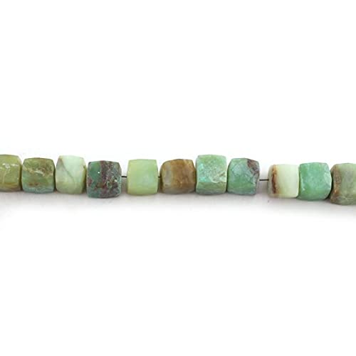 Chrysoprase naturelle en perles de cube facetté LKBEADS pour personnaliser vos bijoux d'été