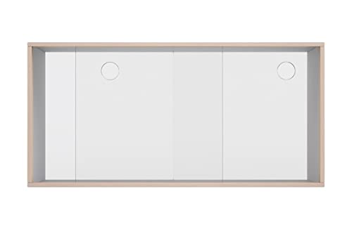 Schiebetür für Kallax Regal Acrylglastüren Glasvitrine Glastür Laufschiene mit Holzrahmen für...