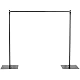 Balsa Circle 10 feet x 10 feet Heavy Duty Backdrop Stand Kit with Steel Base - Wedding Background Support System for Photography