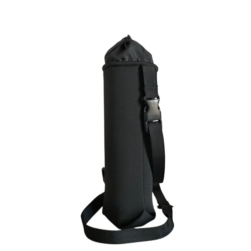 Image of Water Bottle Carrier Bag, Adjustable Shoulder Hand Strap Neoprene Sleeve Sports Water Bottle Accessories for Hiking Travelling Camping, Black