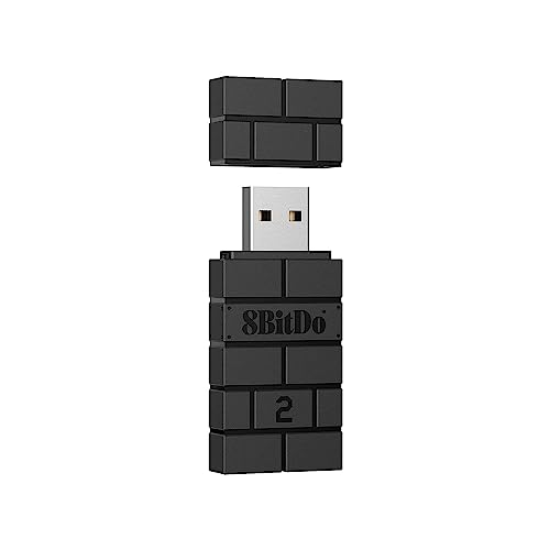 Image of 8Bitdo Wireless USB Adapter 2 for Switch /Switch OLED, Windows, Mac & Raspberry Pi Compatible with Xbox Series X & S Controller, Xbox One Bluetooth Controller, Switch Pro and PS5 Controller (Black)