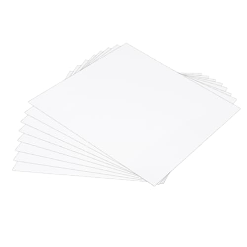 Image of MECCANIXITY ABS Plastic Sheet 12 Inch x 12 Inch x 0.06 Inch ABS Styrene Sheets for Building Model DIY Crafts Panel White 8 Pcs