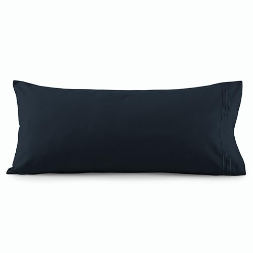Image of Elegant Comfort Luxury Ultra-Soft 1-Piece Body Pillowcase - 1500 Premium Hotel Quality Microfiber Double Brushed - Wrinkle Resistant, Body Pillowcase Size, Black