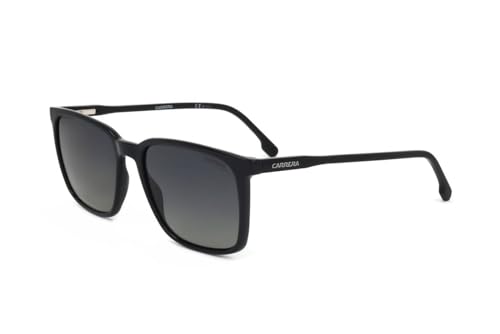 Carrera Men's 259/S Rectangular Sunglasses, Black/Polarized Gray, 55mm, 18mm