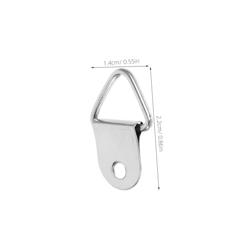 Image of DOITOOL 20 Sets Triangle Buckle for Discreet Picture Hanging Versatile Frame Hooks for Oil Paintings Certificates Home Decor Durable Hardware Included