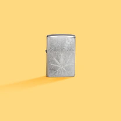 Zippo Encendedor Grabado Diseño Hoja Satinado miniatura 4