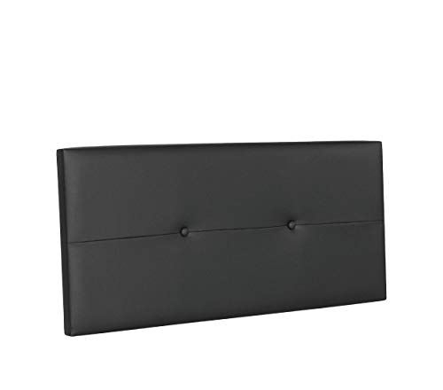 DHOME Cabecero de Polipiel o Tela AQUALINE Pro cabeceros Cabezal tapizado Cama Lujo (Polipiel Negro, 110cm (Camas 80/90/105))