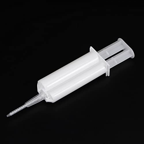 Image of uxcell 2Pcs Epoxy Gun Adhesive Cartridge, Plastic Resin Mixer Dual Glue Cartridge with Push Rod and Mixing Tube for 50ml /1.7oz 2:1 AB Glue Adhesive Gun