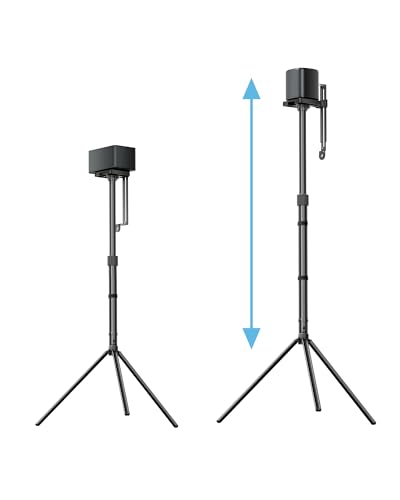 ULTIMEA Steady 310 – Lot de 2 Supports d’Enceintes universels Noirs, réglables en Hauteur de 62 à 93 cm, pour Enceintes Satellites et de bibliothèque, Charge maximale de 3 k
