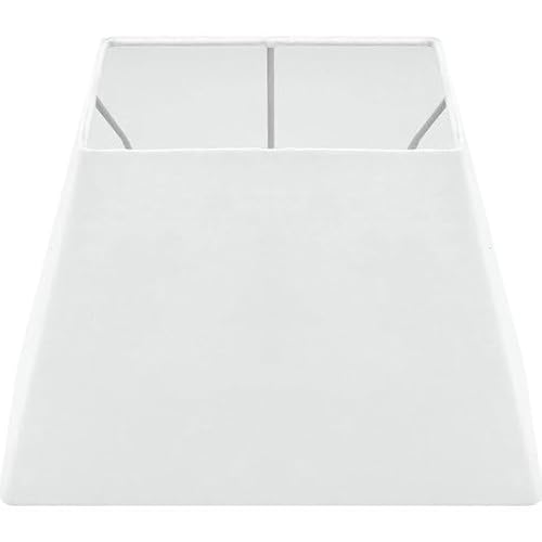 Wogati® Premium Lampenschirm Trapez | Größe: M | 30x18,5cm | Farbe: Weiß | E14/E27 | Baumwolle | für Stehlampen, Hängelampen, Tischlampen, Deckenlampen