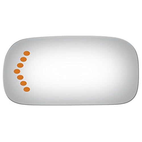 Burco 2846S Driver Side View Non-Auto Dimming Power Mirror Glass with Turn Signal, OEM# 88892971/25731565/88986358, EC Fit Over Replacement for Cadillac DeVille 2003 2004 2005 Auto Dimming OE Mirror
