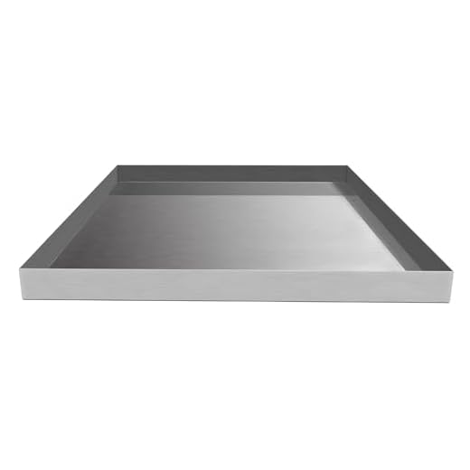 32" x 30" 2.5" Heavy Duty Washer Machine Drain Pan, Stainless Steel Fine (No Hole)