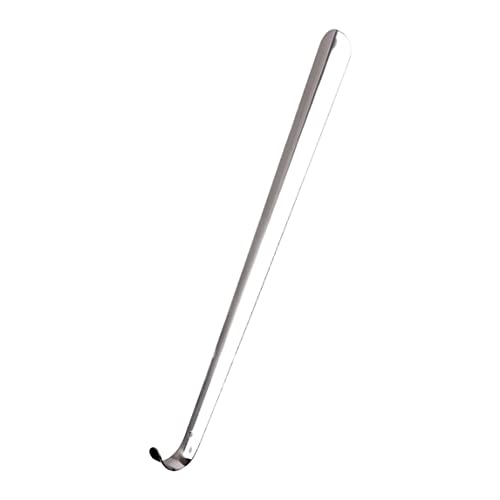 Cuerno de Zapato de Acero Inoxidable - Cuchara para Zapatos de Mango Largo Resistente, Plata Estable