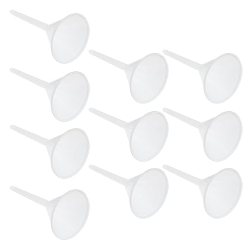 NUOBESTY 12pcs 75mm Laboratory Plastic Filling Funnels, Pp Triangular Filter Funnels for Scientific Liquid Transfer and Dispensing in Lab and Industrial Use