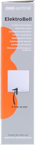 SCS Sentinel CFI0025 - Elektronischer kabelgebundener 230V Türgong mit integriertem 5V Transformator - 8 Melodien-Material ABS-Innenraum- ElektroBell, Weiß