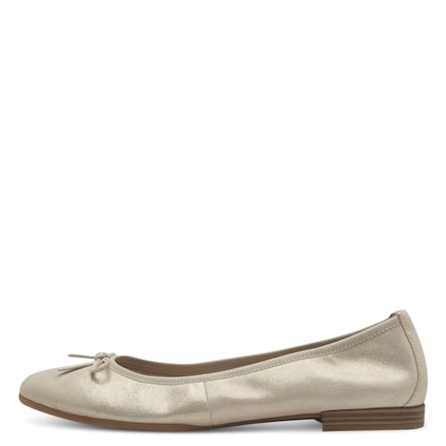 Tamaris Damen Klassische Ballerinas, Frauen Flats,Slip-ons,klassisch elegant,Ballerinen,Pumps,Halbschuhe,Sommerschuhe,Slipper,Champagne… – Ansicht 3