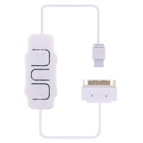 Image of Mini ARGB Controller 3‑Pin RGB 5V Controller with Monochrome Horse Rainbow 10+ Modes SATA Power,Compatible for PC Fan,Light Plate,Water /Air Cooled Radiator(White)