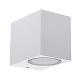 LUZ ✓ Gracias al casquillo GU10, se pueden utilizar lámparas halógenas y LED con el color de luz deseado hasta 35 W. Tanto si llueve como si hay salpicaduras de agua, gracias al grado de protección IP44, la luminaria está óptimamente protegida.