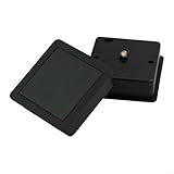 Solarleuchte Ersatz Top Square Solar Panel Deckel mit Schalter | 7,1 cm DIY Reparatur Teil für Outdoor Solar Laternen | Warmweißes Licht | Schwarz | 2-teiliges Set (4 Stück)