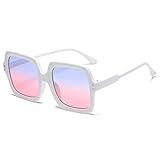 TXFXZXZ Rahmenlose Sonnenbrille Augenbrauenform, personalisierbar, kleiner Rahmen, kreisförmig, verspiegelt, UV400