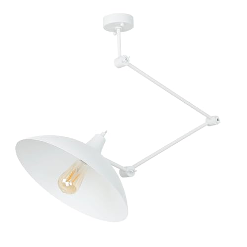 Licht-Erlebnisse Deckenlampe Metall Weiß Büro Arbeitsplatz L:50 cm E27...
