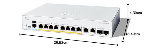 Image of Cisco Catalyst 1300-8P-E-2G Managed Switch, 8 Port GE, PoE, Ext PS, 2x1GE Combo, Limited Lifetime Protection (C1300-8P-E-2G)