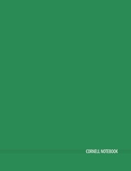 Cornell Notebook : Large 8. 5 X11 - 150 Pages: Cornell Note-Taking System Paper for High School College University Students - Simple Minimalist Green Cover