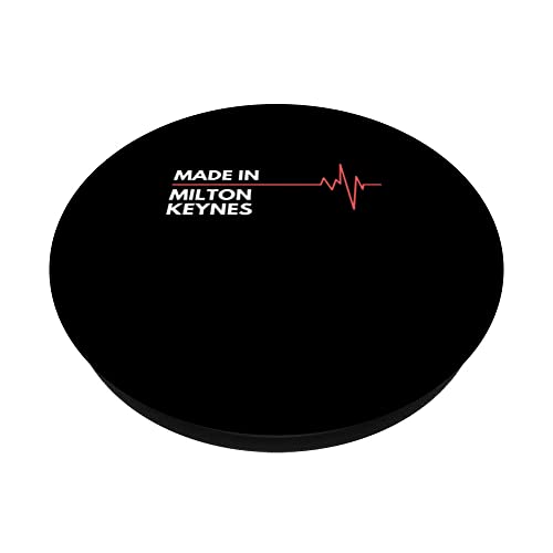Made In Milton Keynes England Place Of Birth Hometown PopSockets Swappable PopGrip, Black - Image 2
