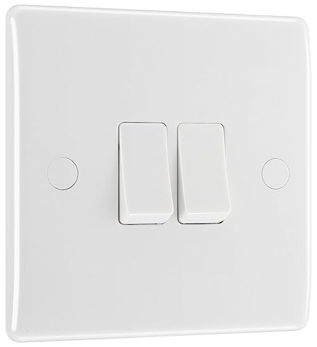 BG Electrical Double 2-Way Light Switch