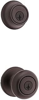 690 Cove Entry Knob und Einzylinder-Riegel-Kombi-Pack mit SmartKey in venezianischer Bronze mit Microban